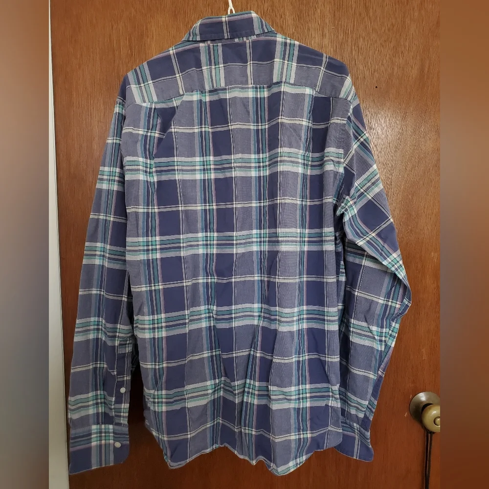 J. Crew | Men's L | Purple Summer Plaid Slim Long Sleeve Button Down